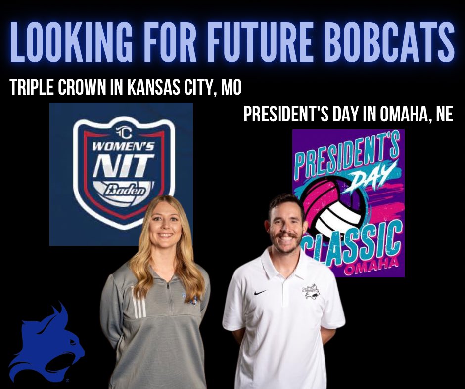 PSCBobcatVball's tweet photo. Make sure to say hi to our coaches out recruiting this weekend!!! 
#pscvball | #ClawsOut | #PeruState155 https://t.co/n2wZQZWkWx