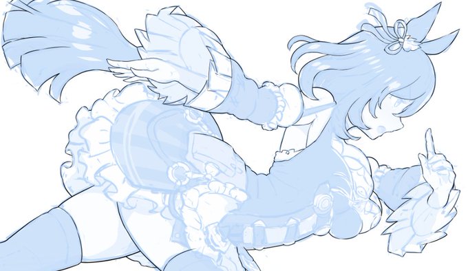 ちょっとだけ線画着手。ベジェ曲線補正とベクター吸着を最近になってようやく知ったのでお試し。クセが強いけど、特に板タブで画面を引いて線を引く際に非常に助かる感じ。 