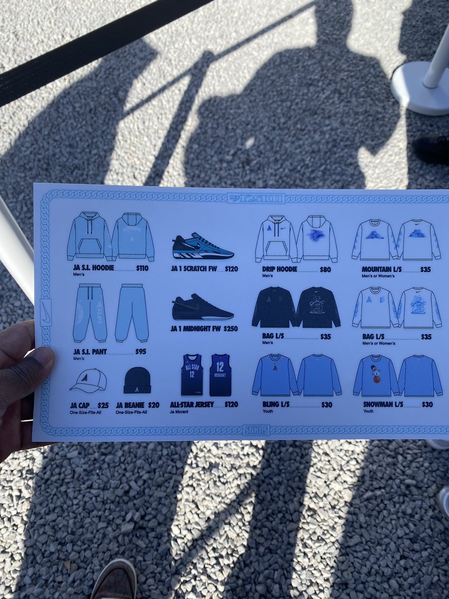 Suz Mar on Twitter "RT grindcitymedia The items available at the Mt.12skiii Nike JaMorant