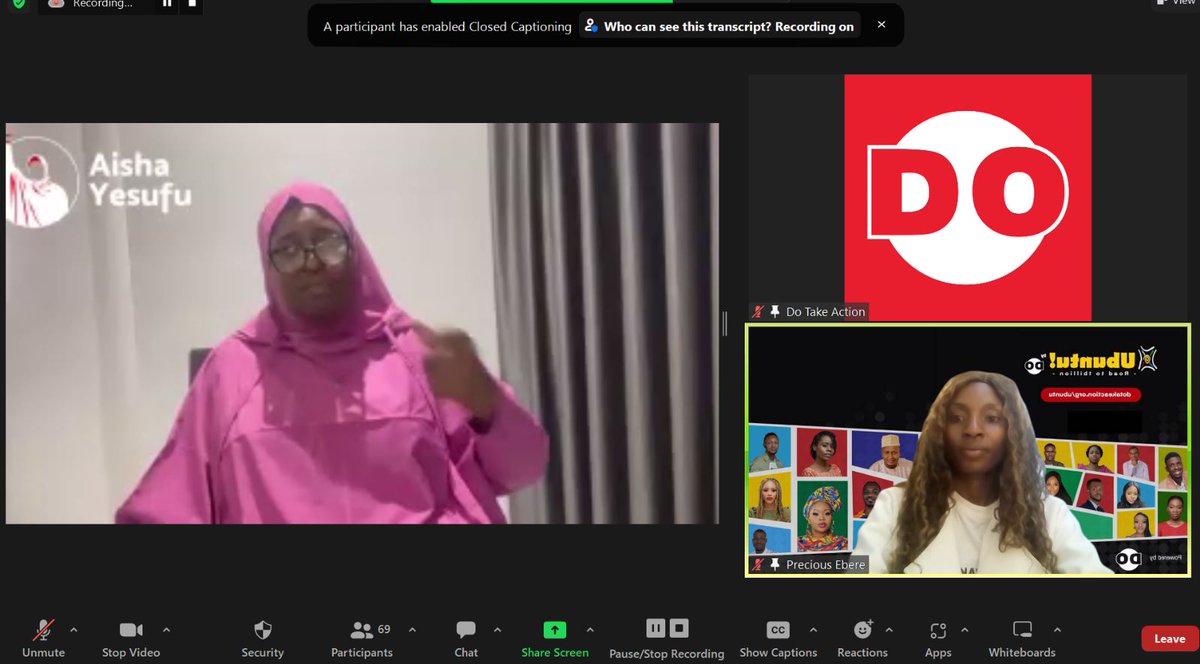 do_takeaction's tweet photo. "One citizen can be the difference to tip the scales in any election."

"One citizen can be the voice to keep a matter on the front burner, onward to complete change."

"One citizen can be the inspiration to transformation" - @AishaYesufu

#dotakeaction #UbuntuByDo https://t.co/uvOWrx5sxq