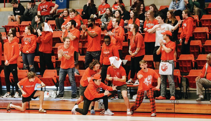 GWU_WBK's tweet photo. SEE YOU SATURDAY? 👀🤝
#1StudentSection
#BornToRun 🐶 https://t.co/XDr6wXBcyC
