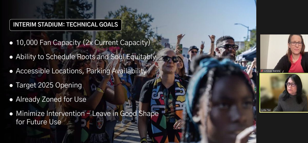 Jonathan_Como's tweet image. From today's JPA meeting. Oakland Roots pres. Barenz: "We cannot continue playing at Laney beyond 2024. We cannot accommodate all of our fans or cover the cost of putting on games.. Our pitch is rapidly deteriorating." Confirmed plan to get Soul to USL Super League