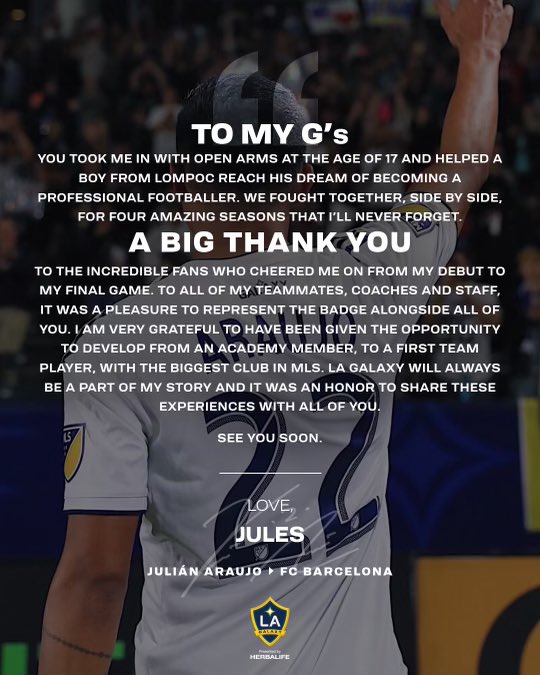 Julian Araujo tweet media