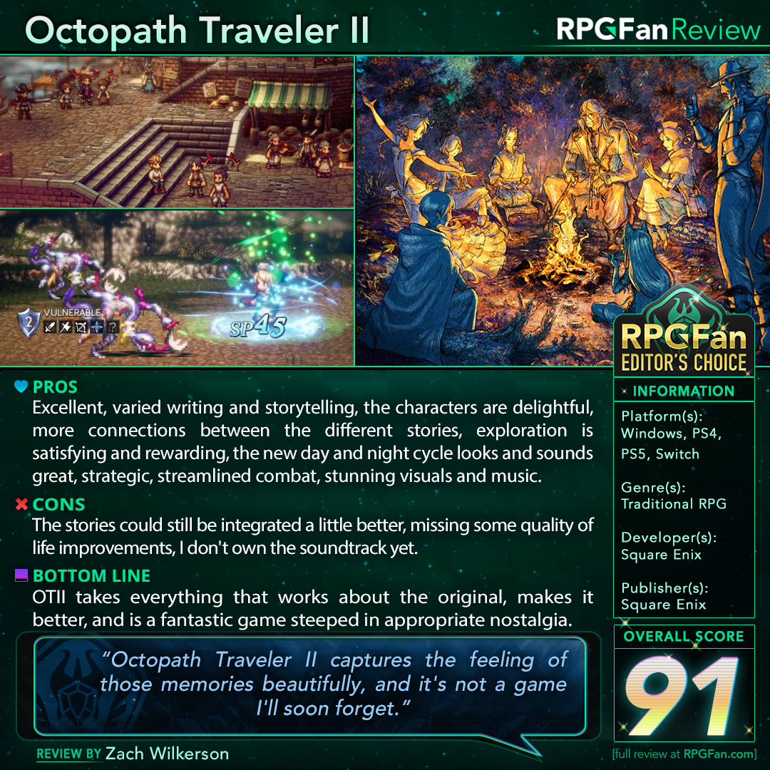 Octopath Traveler II Review - A Timeless Adventure