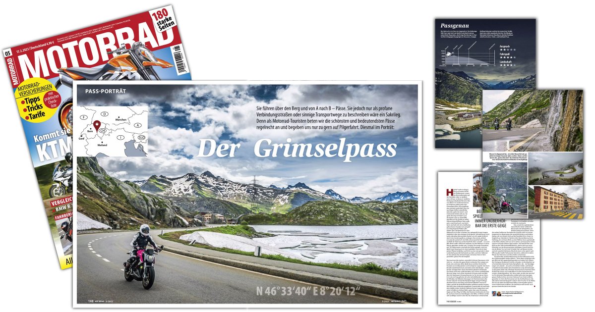 Ich war dann mal unterwegs, auf dem Grimselpass in der wunderbaren Schweiz. In der aktuellen Ausgabe von MOTORRAD gibt's auf sechs Seiten meine Eindrücke und Gedanken zu dieser Sensations-Straße. Inkl. Klasse Fotos von moppetfoto.de