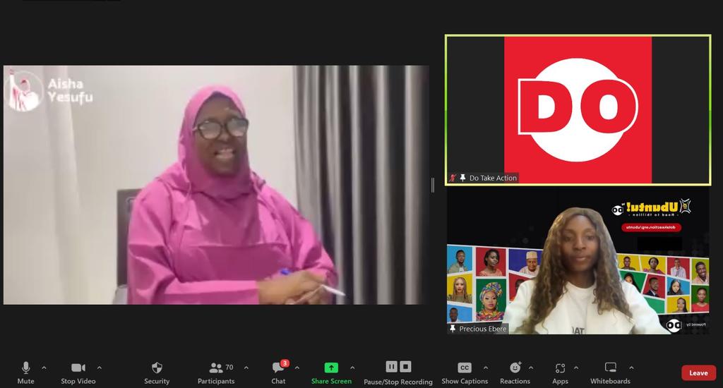 Find out what aspect of activism you fit and just do something.
Be consistent in doing the right thing. Don't focus on pleasing people. Sooner or later, the universe will see what you are doing - <a href="/AishaYesufu/">Aisha Yesufu</a> 

#DoTakeAction #UbuntuByDo