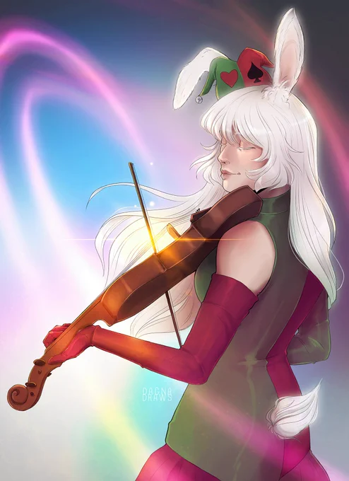 Commission - an Alice in Wonderland themed bard #dnd #dndart #DnDcharacter 