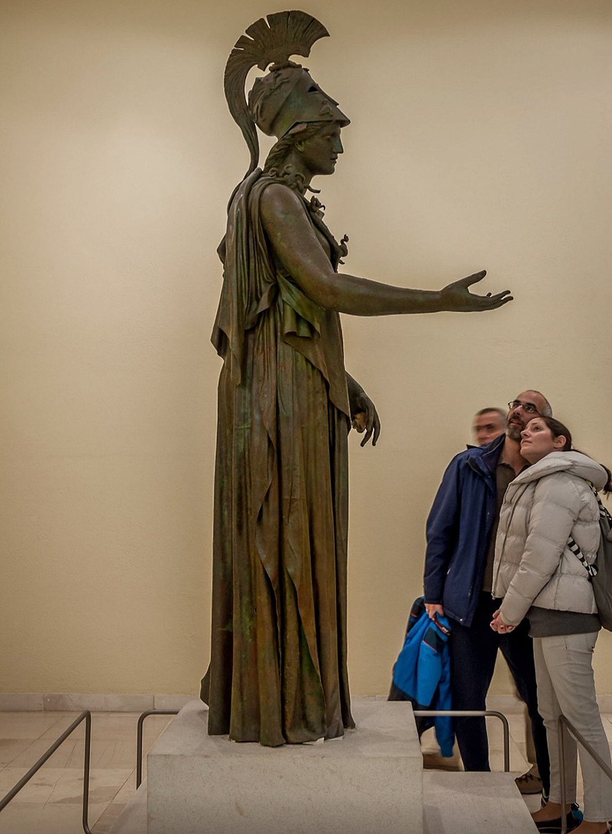 ArysPan's tweet photo. Athena of Piraeus. A large bronze statue of the goddess Athena dated to the 4th century BC.
Archaeological Museum of Piraeus. 
©Οδοιπόρος/flickr https://t.co/EI8z65IFTj