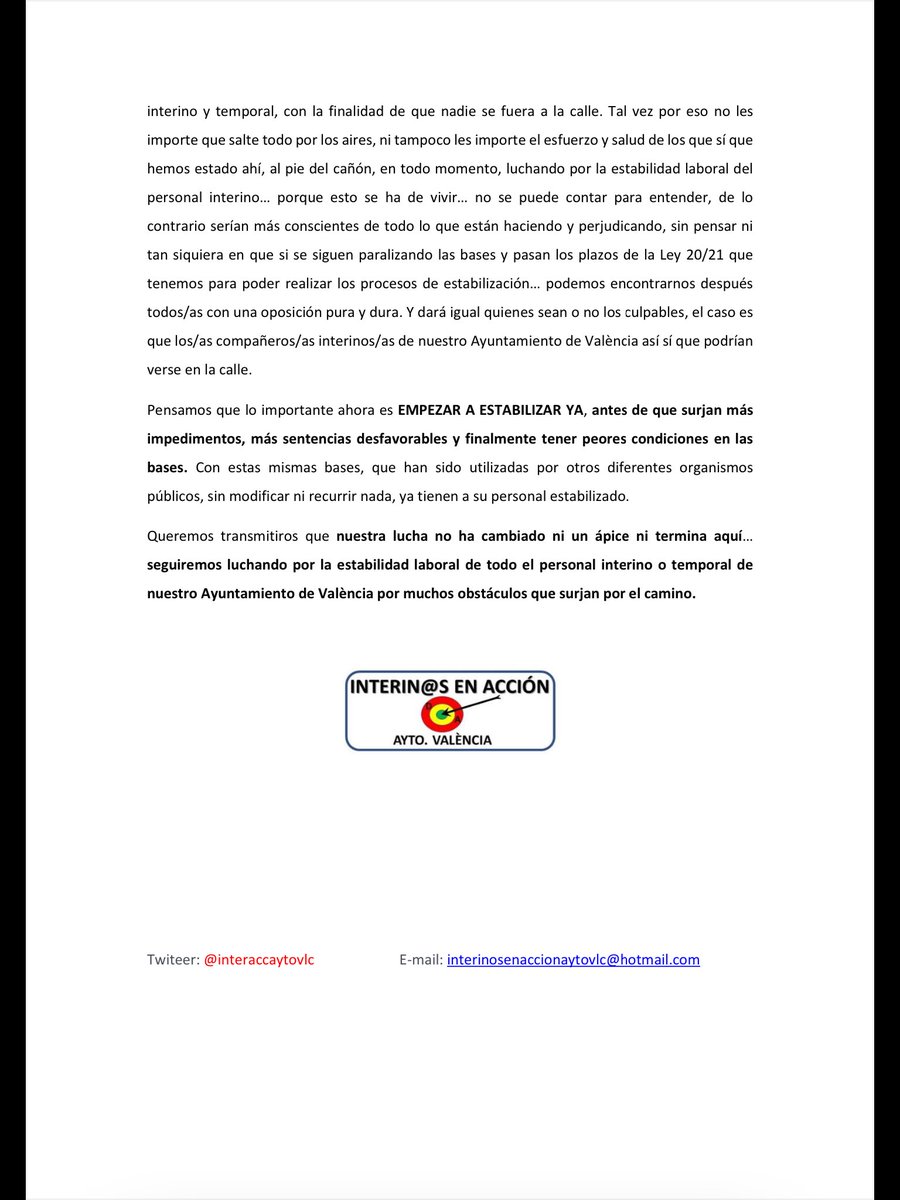 INTERIN@S EN ACCIÓN tweet media