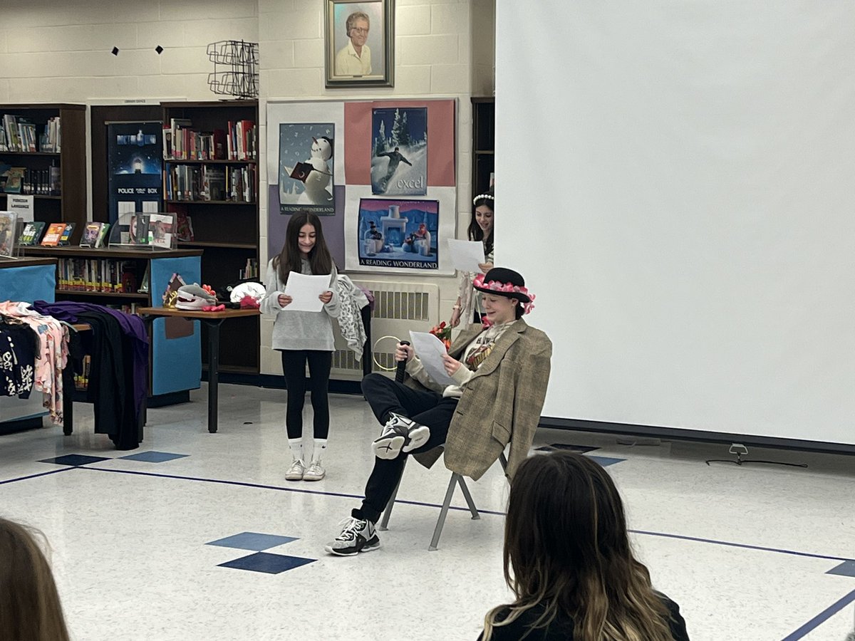 LibraryMESMS's tweet image. So much fun today with Mrs. DeNault’s 6th graders - they performed Greek Mythology plays and did a wonderful job!