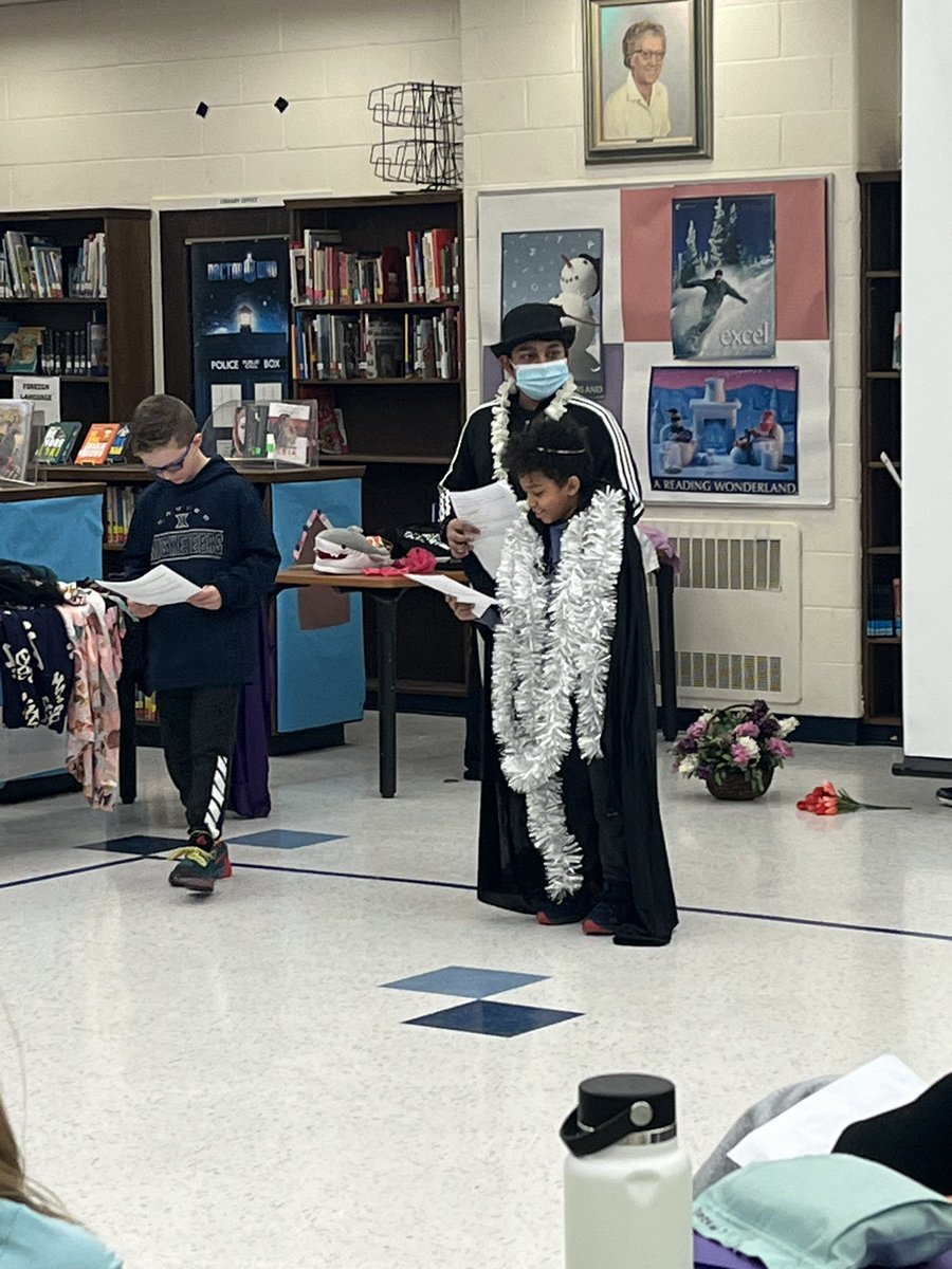 LibraryMESMS's tweet image. So much fun today with Mrs. DeNault’s 6th graders - they performed Greek Mythology plays and did a wonderful job!