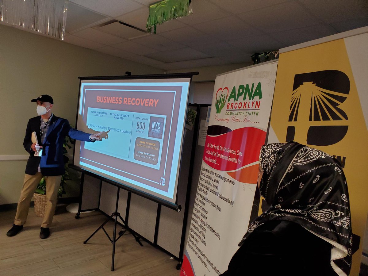 Brooklyn Chamber of Commerce partnered with <a href="/ApnaBrooklyn/">APNA BROOKLYN COMMUNITY CENTER</a> to provide information on  opportunties and #resources available to #entrepreneurs and #smallbusiness owners.
There will be one more session on February 23rd! 
Call 718 387 6643 for more.