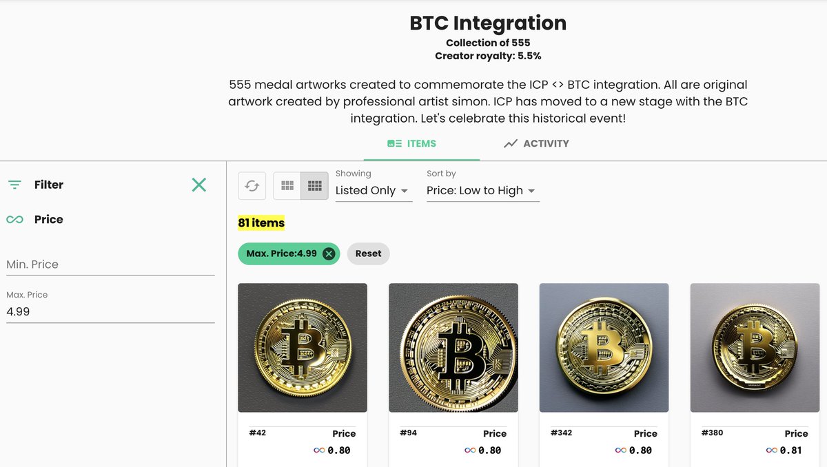 81 #ICP <> #BTC #Integration medals are currently not eligible for the #ETH #Integration medals #airdrop ❗️🤨

🥸 Better for others <a href="/simon_art_icp/">simon🖌️Entrepot</a> ❔

entrepot.app/marketplace/bt…