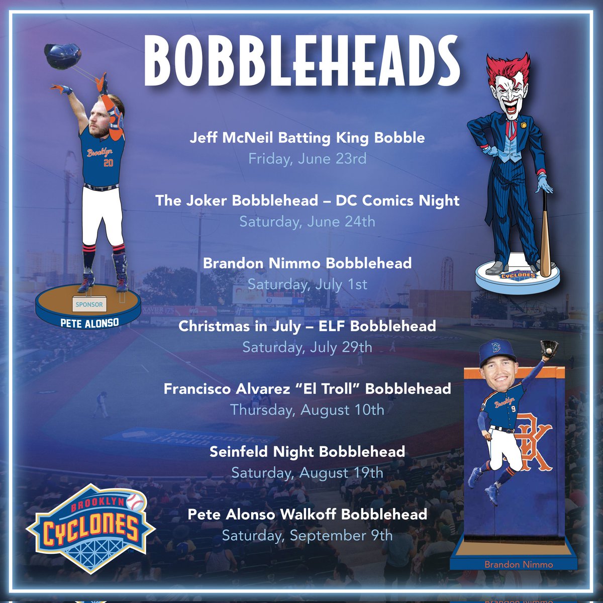 Brooklyn Cyclones on Twitter "Bobblehead bonanza! Here's a look at our
