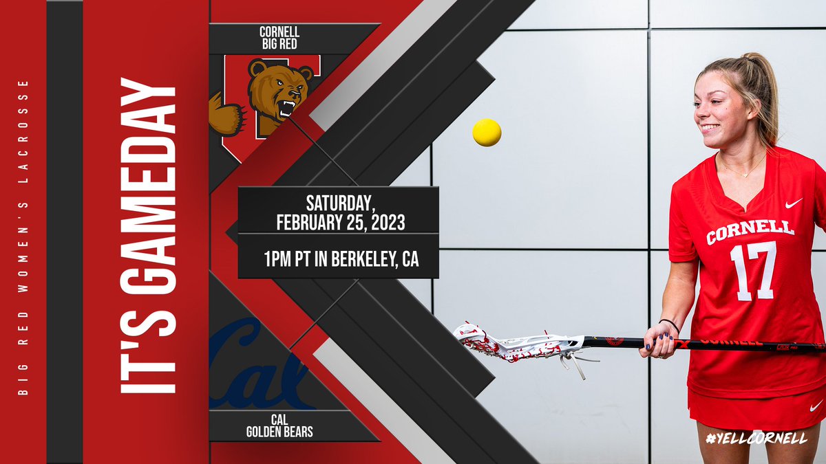 Cornell Big Red (@cornellsports) on Twitter photo ๐จ GAMEDAY! #YellCornell ๐จ
<a href="/CornellWLax/">CornellWLax</a>
๐: Cal
๐: California Memorial Stadium
โฐ: 1 p.m. PT
๐บ: bit.ly/3Kfx8S2
๐: bit.ly/3XGMJxg
๐: bit.ly/3E2LnFY
(๐ธ: Eldon Lindsay/Cornell Athletics) ๐จ GAMEDAY! #YellCornell ๐จ
<a href="/CornellWLax/">CornellWLax</a>
๐: Cal
๐: California Memorial Stadium
โฐ: 1 p.m. PT
๐บ: bit.ly/3Kfx8S2
๐: bit.ly/3XGMJxg
๐: bit.ly/3E2LnFY
(๐ธ: Eldon Lindsay/Cornell Athletics)