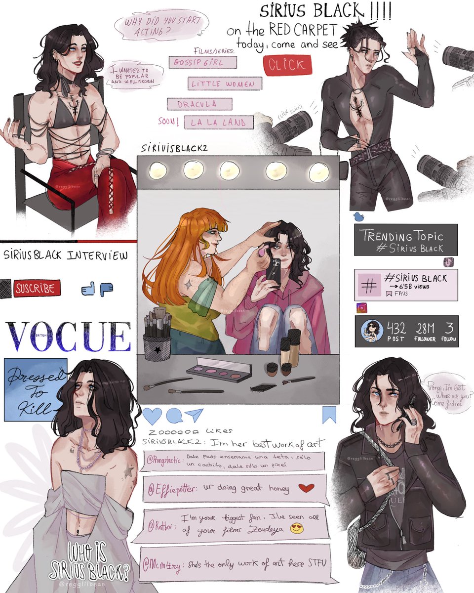 regglilbean's tweet photo. First part of the fame au?? Sirius edition wait for remus one ig 

#siriusblack #marauders #maraudersera #marauderstwt #fanart #HarryPotter #wolfstar #fameau #actorau https://t.co/sIr1RZ8TLJ