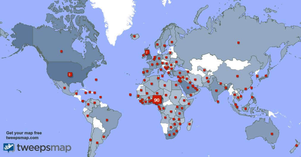 I have 43 new followers from Nigeria, USA, Ghana, and more last week. See tweepsmap.com/!ELEGBETE1