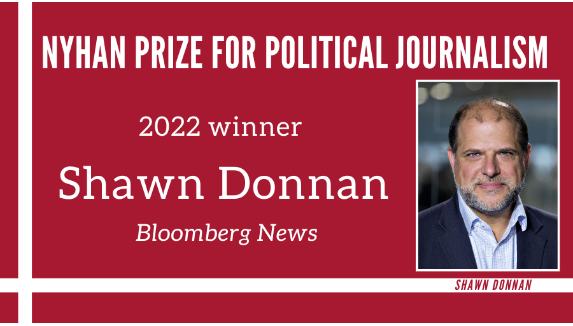 Shawn Donnan (@sdonnan) on Twitter photo Not sure how this happened. But incredibly honored to be recognized by the <a href="/ShorensteinCtr/">Shorenstein Center</a> with the 2022 Nyhan Prize for work I did for <a href="/business/">Bloomberg</a>, <a href="/BW/">Businessweek</a> and <a href="/economics/">Bloomberg Economics</a> in recent years...
shorensteincenter.org/shawn-donnan-2… Not sure how this happened. But incredibly honored to be recognized by the <a href="/ShorensteinCtr/">Shorenstein Center</a> with the 2022 Nyhan Prize for work I did for <a href="/business/">Bloomberg</a>, <a href="/BW/">Businessweek</a> and <a href="/economics/">Bloomberg Economics</a> in recent years...
shorensteincenter.org/shawn-donnan-2…
