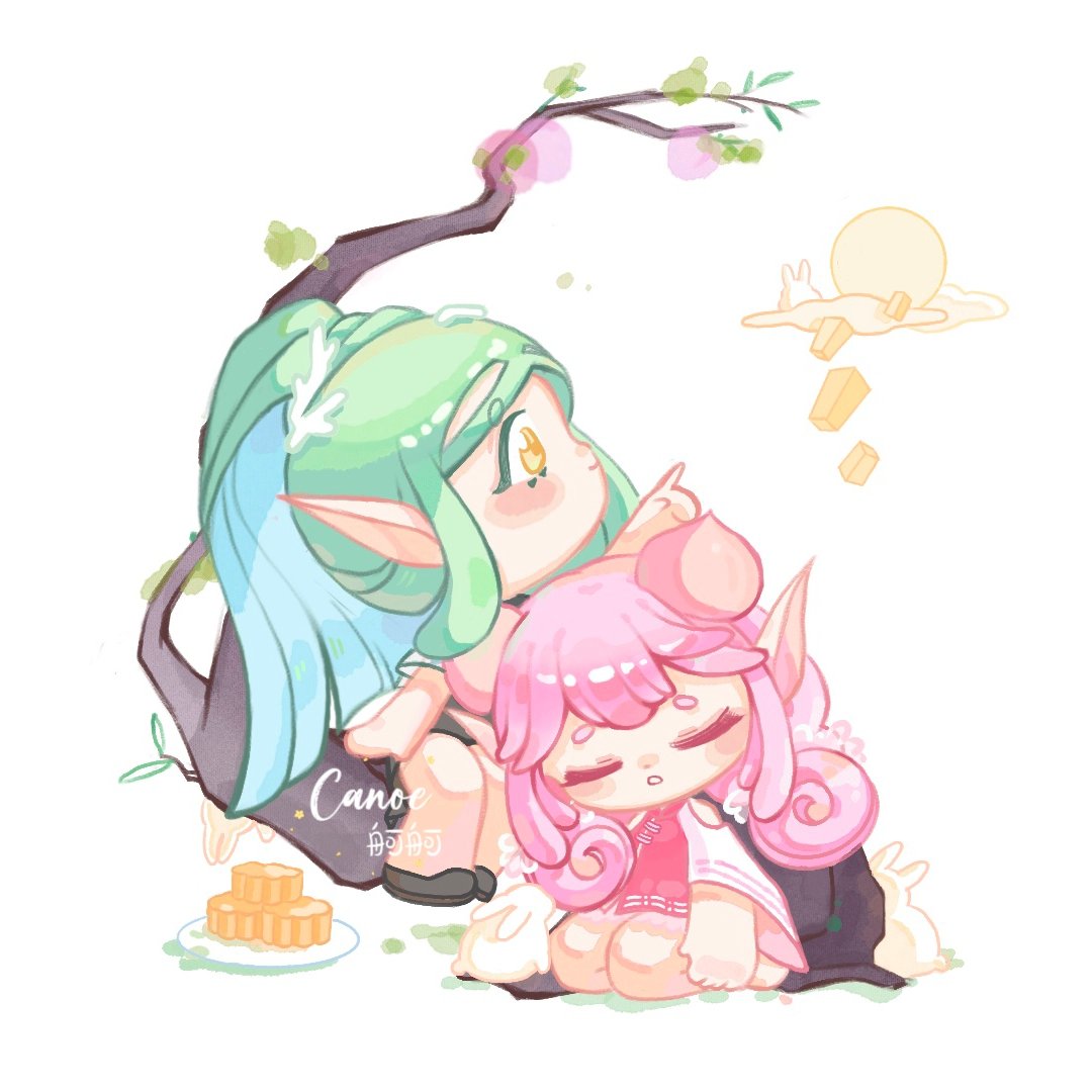 Canoe_26's tweet photo. Drew his own oc (Peach and Ah Ye).
#illustrations #Commission #anime https://t.co/oJayKEyjNs