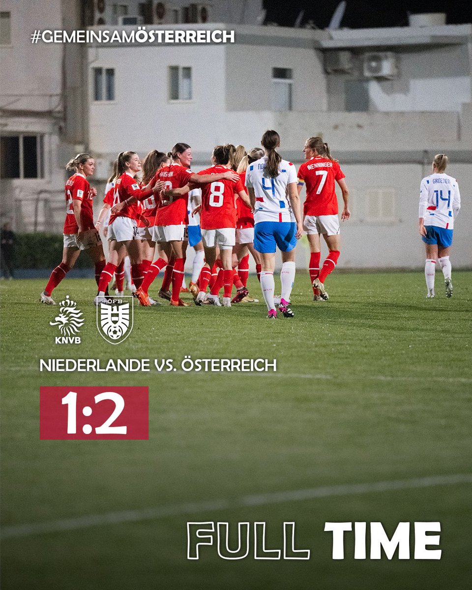 oefb1904's tweet photo. WAS FÜR EINE SCHLUSSPHASE 🤯 Binnen weniger Minuten drehen wir die Partie und holen den allerersten Sieg gegen die Niederlande 💪👏
_____
91´ | 🇳🇱1:2🇦🇹| #NEDAUT https://t.co/VwyX81ianW