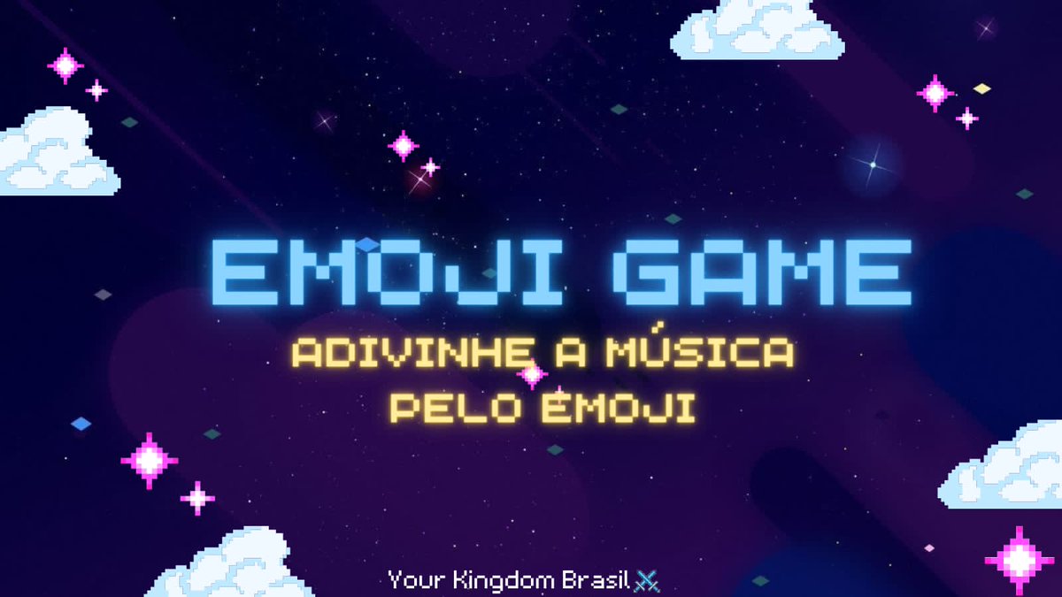 YourKingdomBr's tweet photo. 👑 KINGDOM DAY | Vamos continuar com os nossos games?

🔎ADIVINHE O NOME DA MÚSICA PELO EMOJI 🔍

VIDA LONGA AOS REIS 
#2YearsWithKINGDOM
#KINGDOM_DAY @KINGDOM_GFent https://t.co/bVCRYohhPK