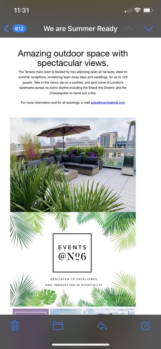 We are looking forward to seeing our friends and colleagues at the London Summer Event Show . If you are looking for an ideal summer party venue, our 6th floor Terrace space have you covered. #terrace  #londonvenue #summerparty #corporatevents #privateevents #bbq # #event