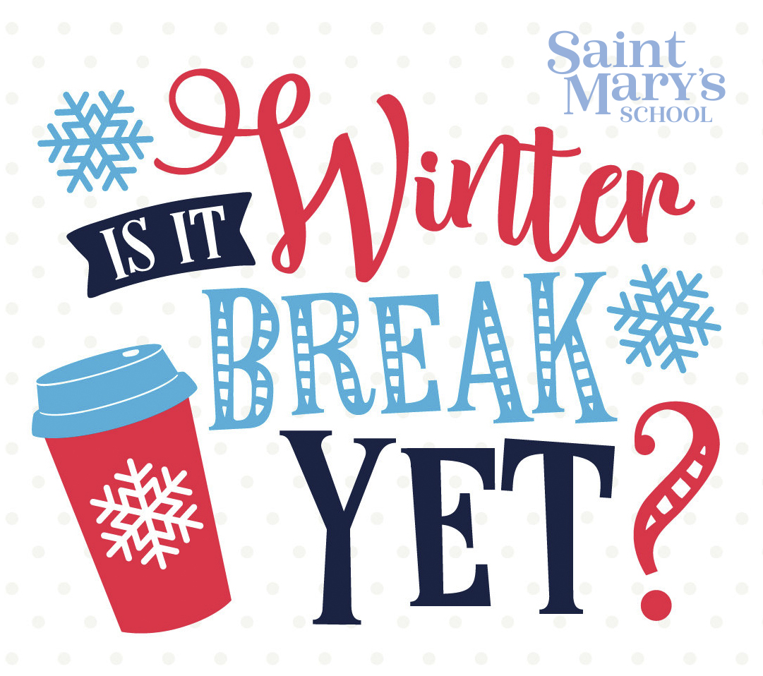 Saint Mary's students, faculty, staff will enjoy Winter Break Feb. 18-24. Dorms close Fri., Feb. 17, 8 p.m., and re-open Sun., Feb. 26. Classes resume Mon., Feb. 27. Staff will be taking floating holidays throughout the week. Happy #WinterBreak, <a href="/SaintMarysNC/">Saint Mary's School</a>! Safe travels!