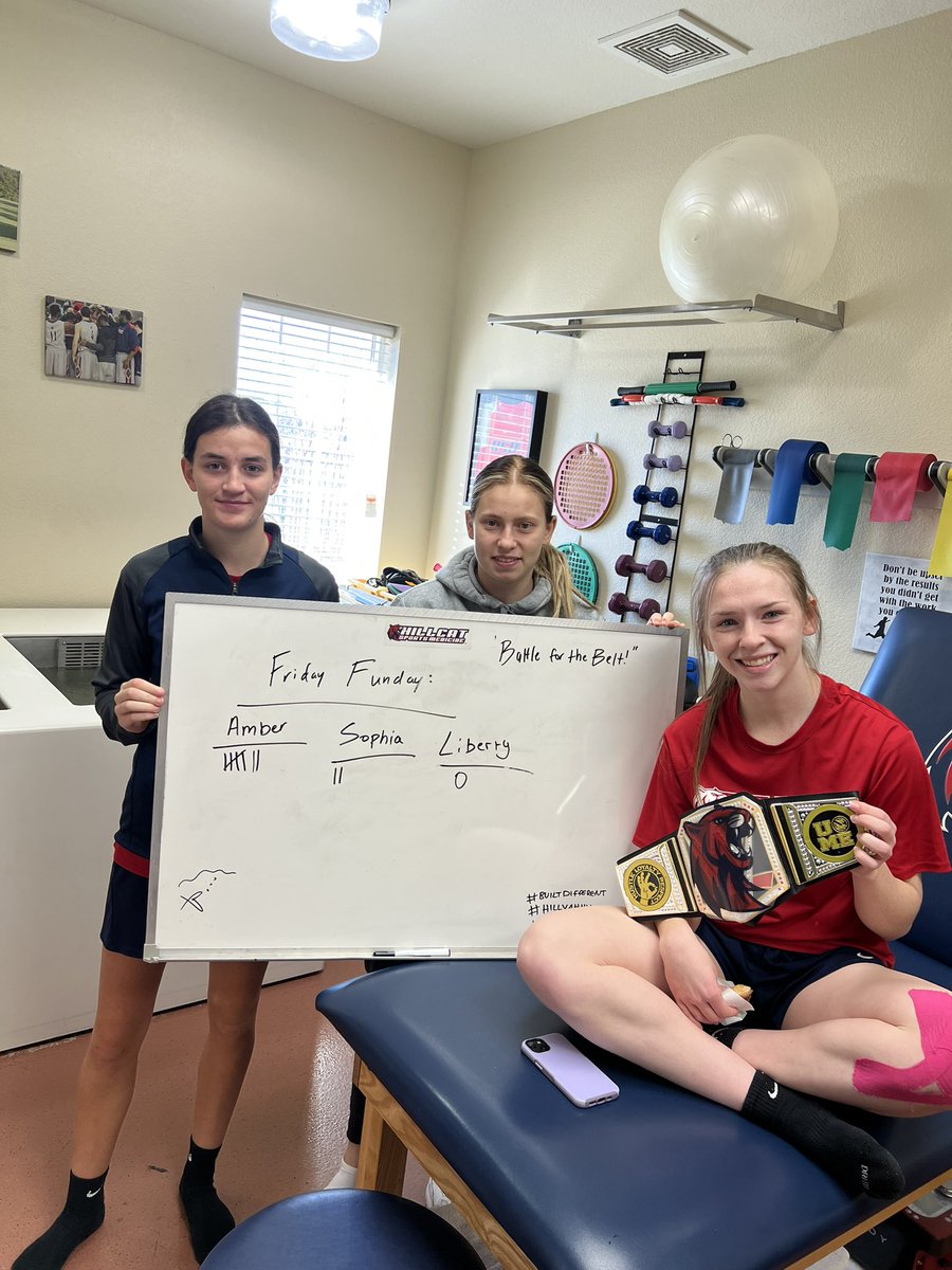 puckett_alec97's tweet photo. Friday Funday was the “Battle for the Belt”. These 3 worked hard all week and deserved to have a mental break, have some fun, and enjoy “friendly” competition. Amber takes the belt this week after winning the most games during WiiHab. @RSUsportsmed #BuiltDifferent 💪🏼🏆 https://t.co/nUS9v618xC