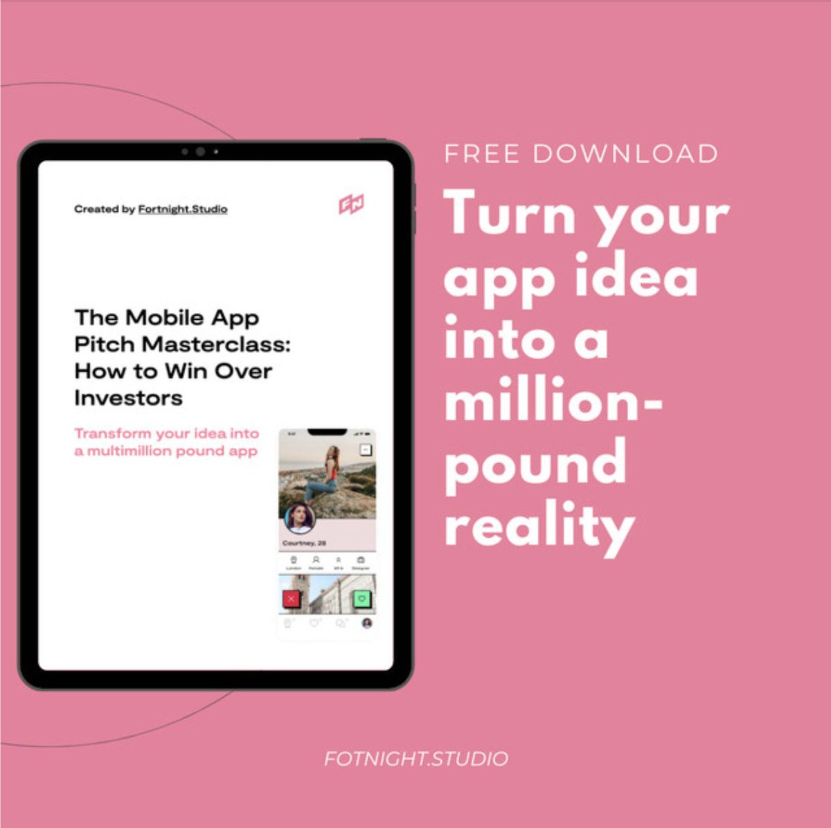 studiofortnight's tweet photo. Make your app dream a reality. 

Download our guide to successfully pitching your mobile app idea and winning millions from investors. https://t.co/zExy8DGOnZ

#strategy #mobileappdevelopment #appstudio #mobioeapp #agency #development https://t.co/80cTelykpd