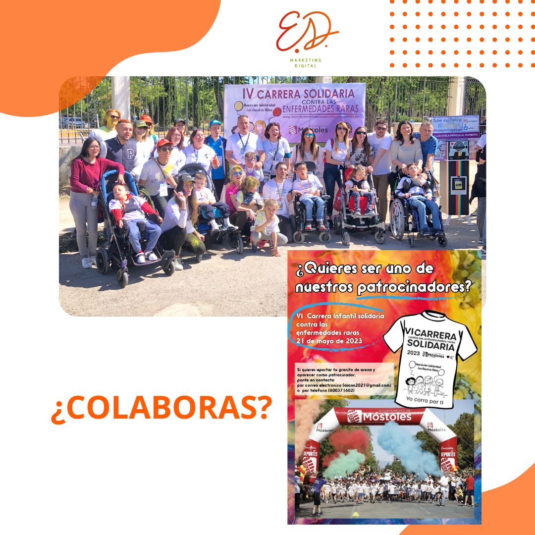 Volvemos a celebrar nuestra VI Carrera solidaria👏

Buscamos patrocinadores que quieran dar visibilidad a las enfermedades raras y quieran ayudar a la Asociación. Y es que no hay mayor recompensa que ver cómo con las terapias mejoran su calidad de vida.

i.mtr.cool/gxggpwjvlh