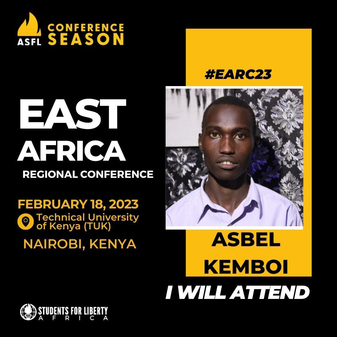 ASBELKEMBOI7's tweet photo. Will you join us in Nairobi?
I am honored to be invited to attend the East Africa Regional Conference in Nairobi on February 18, 2023.
#Africa #Liberty #leadership #freedom #EARC23 https://t.co/CPuQRVqlBj