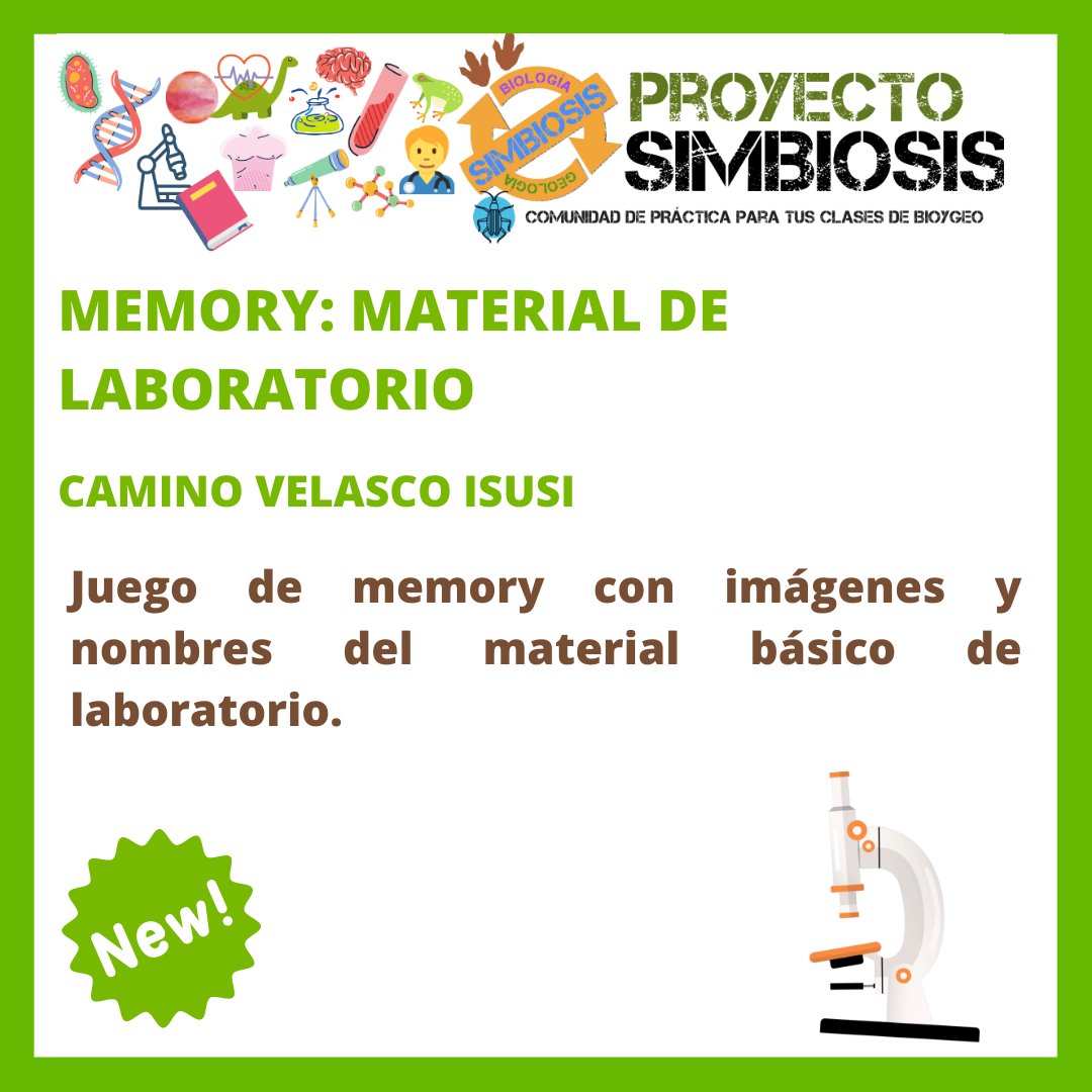 BlogSimbiosis's tweet photo. Échales un ojo a estos 3 recursos para el laboratorio, y recuerda, si los pones en practica en tus clases comparte fotos y etiquetanos ;)

#proyectosimbiosis #profesimbiosis #recursosimbiosis #profesbiogeo #recursosbiogeo https://t.co/y1Oxbg86jq