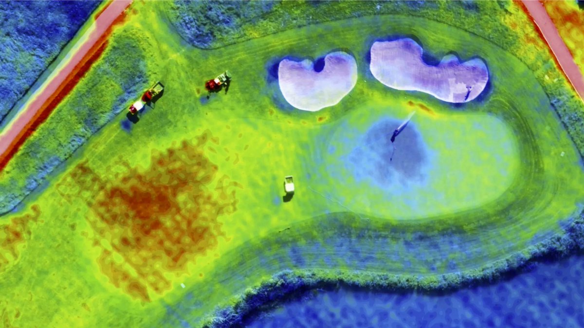 Our drones are used to inspect turf health with high-quality imagery, providing key insights to help identify and treat issues quickly! Let us know when you're ready to fly! #Drone #TurfHealth #TurfTip