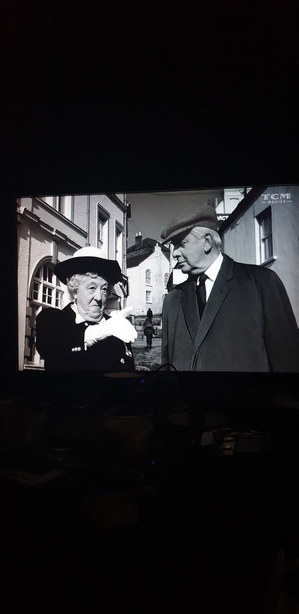 Watching the lovely Margaret Rutherford as Miss Marple in Murder Ahoy! She always appeared with her real life husband, Stringer Davis, when she played #missmarple. She insisted he star along side her. An absolutely devoted couple  ❤