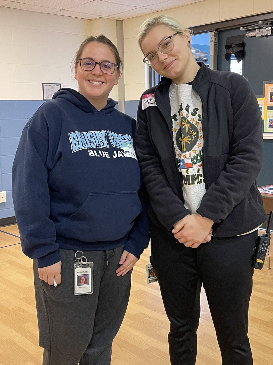 I couldn’t convince her to teach PE for me all day but it was worth a try! <a href="/BCE_BlueJays/">BrushyCreekElementary</a>