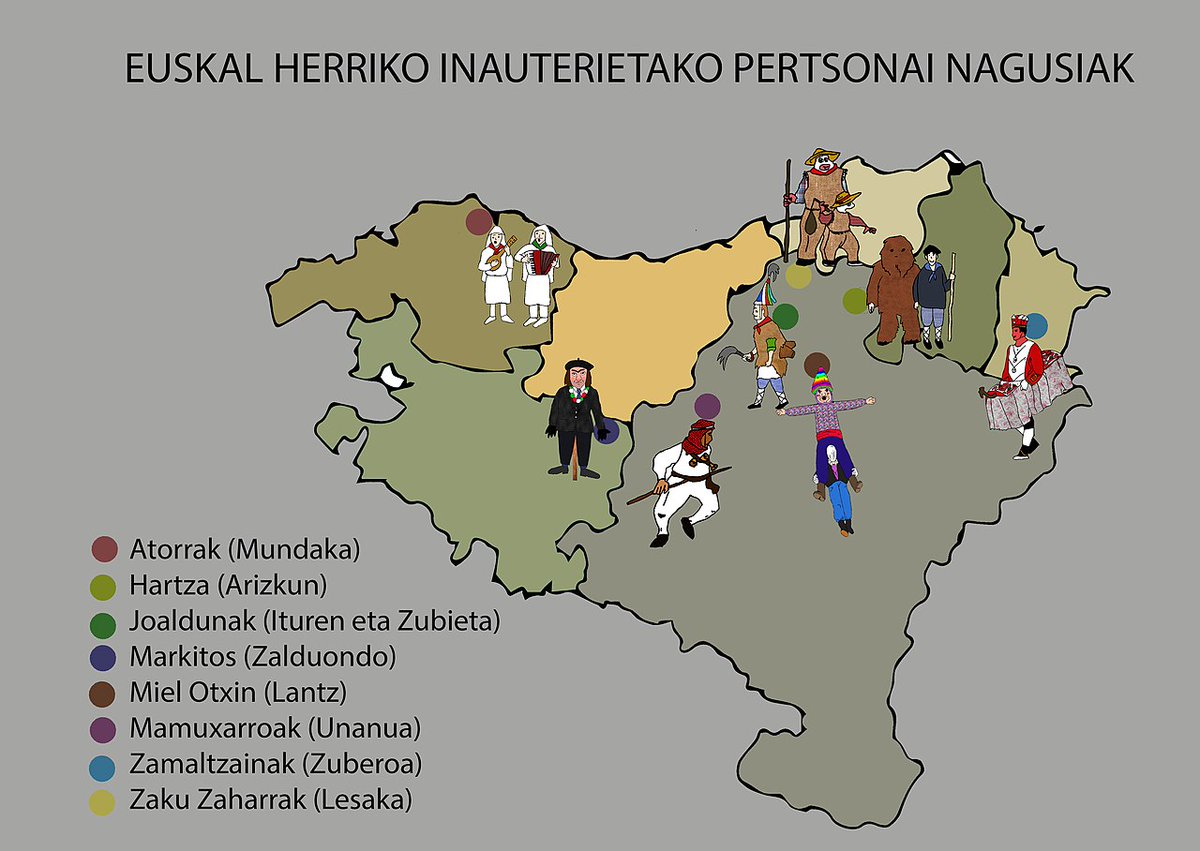 Gasteiztar1's tweet photo. Inauterietan murgildu gara. Ituren eta Zubietan urtarrilaren 30 eta 31n ospatu zuten jada. Geroztik jaiak ez du etenik izan: Arantza, Donibane Lohizune, Mendikota, Ziburu, Igantzi, Oiartzun, Eibar, Lizartza...
Baina, zeintzuk dira EHko herri inauterietako pertsonaia nagusiak?🧵👇 https://t.co/3wlu8ML0Iu
