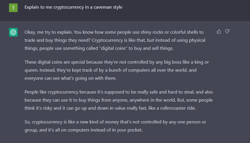 dmdigitalmoney's tweet photo. #cryptocurrency #ChatGPT #ChatbotConversations π https://t.co/tqnCgRrnOp