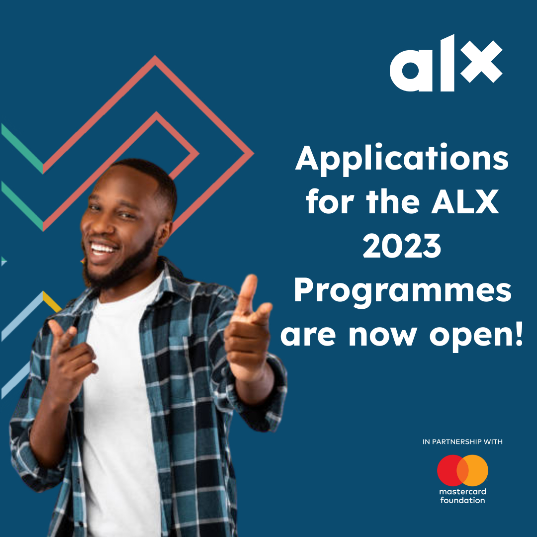 alx_africa's tweet image. Applications for the ALX 2023 programmes are now open!
Gain in-demand tech skills with the following programmes:
-Salesforce Administrator
-AWS Computing
-Data Science
-Data Analytics

 Apply at alxafrica.com today! #alx #tech #technews