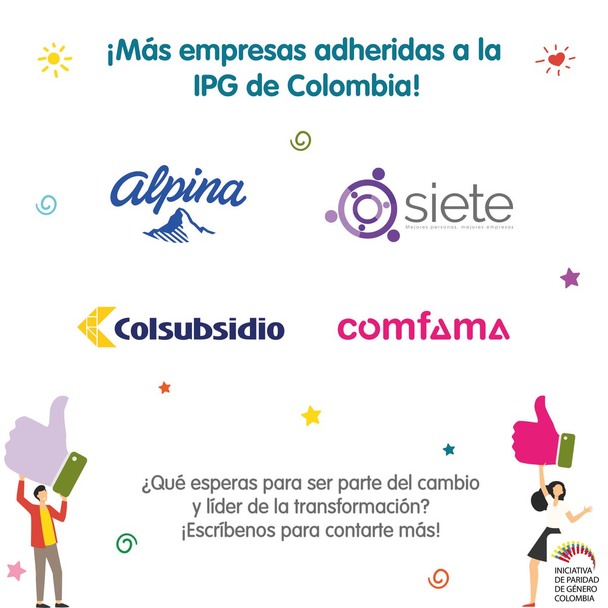 Las empresas que se adhieren a la IPG de #Colombia llevan a cabo procesos de mejora que les permite posicionarse como líderes en diversidad e inclusión en el mercado laboral.

¡Adhiere tu empresa a la IPG de Colombia!

#EmpresasconEquidaddeGenero #empresascolombianas