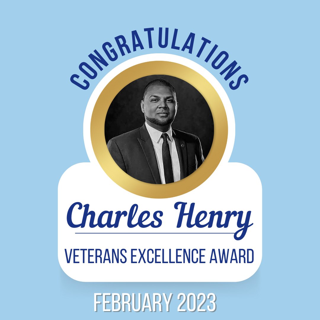 joinerinstitute's tweet photo. Congrats Mr. Charles Mario Henry Sr., the recipient of the WJI’s Veterans Excellence Award for February 2023! This prestigious award is given to Veterans who demonstrate outstanding accomplishments in their post-service careers.

NOMINATE A VET HERE: https://t.co/9p7GWNrf3z https://t.co/0xGha3Xwq0