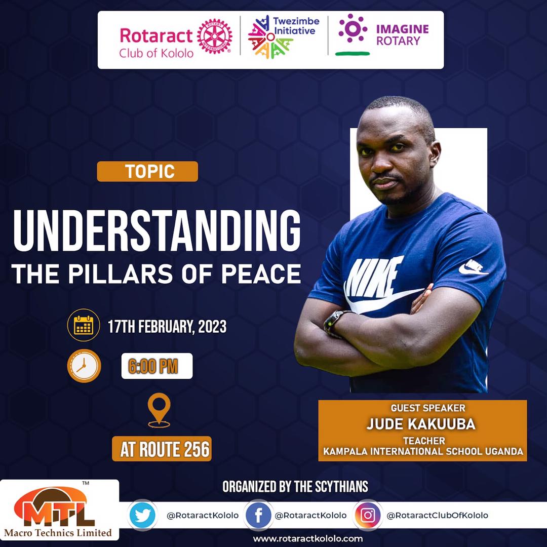 FSsekyana's tweet photo. @JudeKakuba thank you the presentation and the wonderful fellowship @rotaractkololo
"Peace is relative"
@CentralRotary @RctNaguru @RctWakiso @RotaractRubaga @rotaractseeta #connectrotaract https://t.co/jqPWyhxLTs