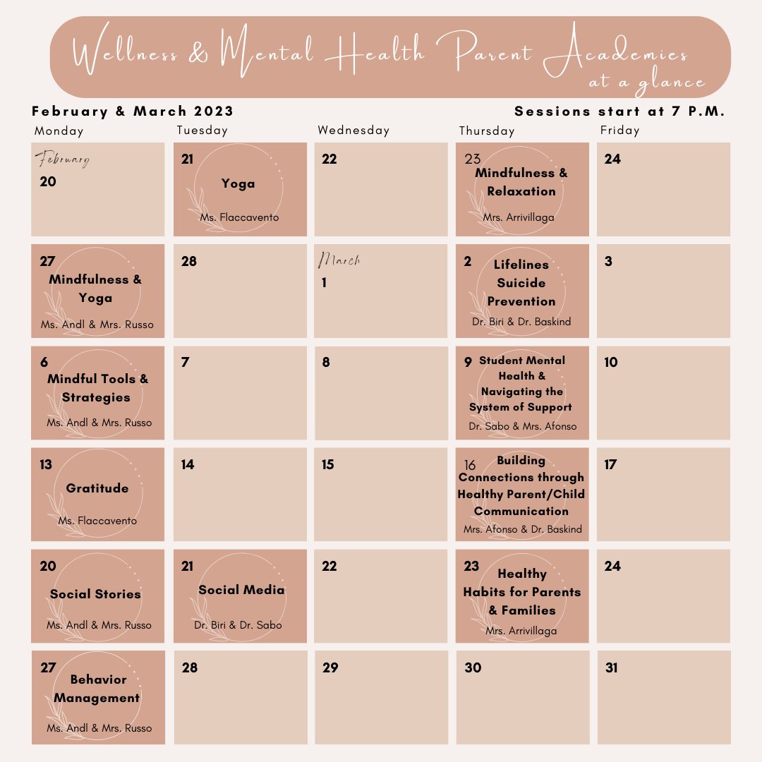 MTPSNJ's tweet photo. Marlboro Township Public Schools places a strong priority on supporting the mental health of students &amp; staff. To support parents/guardians, the district is offering a series of sessions focused on wellness and mental health. https://t.co/6vmlQCKBvr