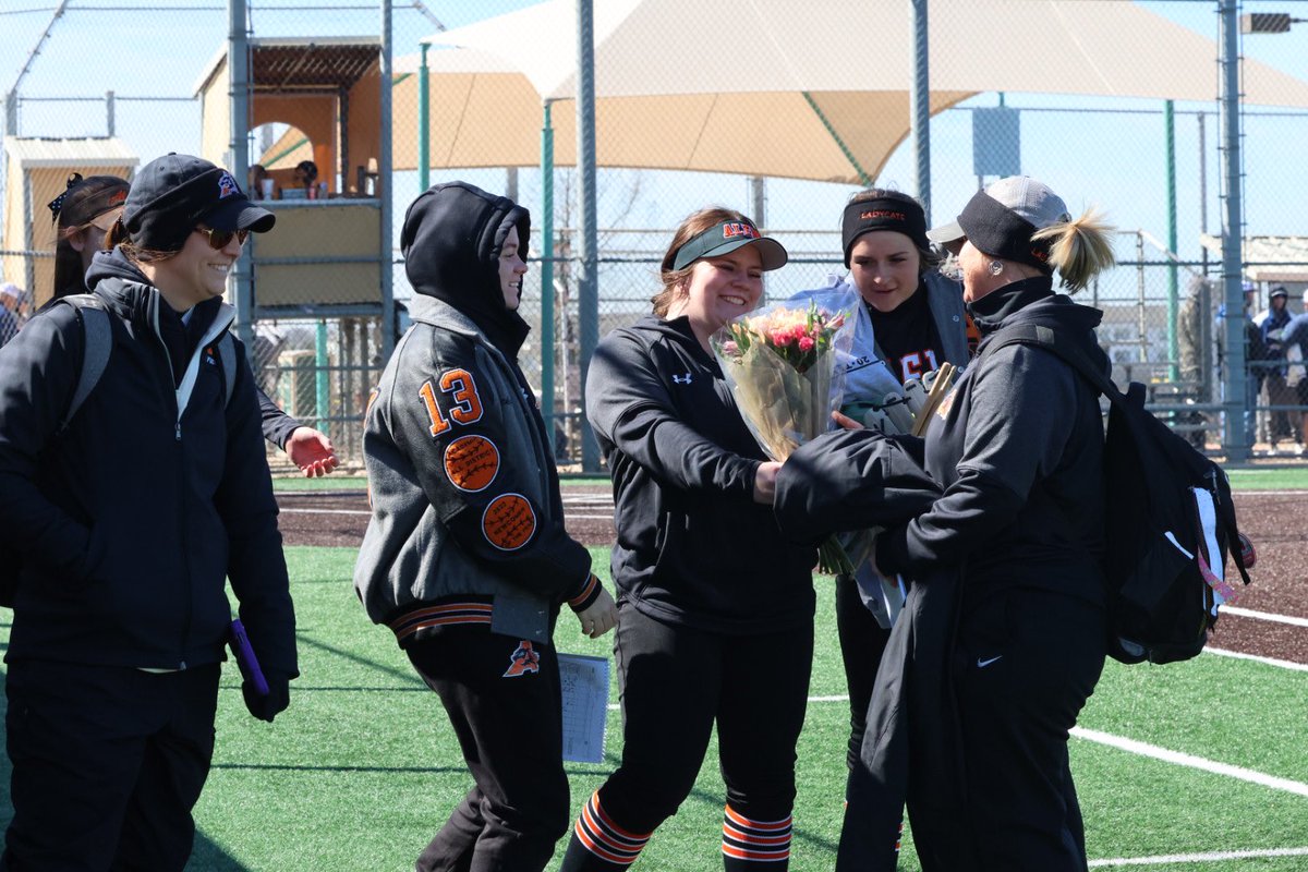 LadycatSoftbal1's tweet photo. Congrats Ladycats head coach Heather Myers on win No. 150 overall and at Aledo as #ladycatsoftball gets a 1-0 win over Joshua this morning in the Forney Invitational! 🙌👏  #PlayfortheA #winnerwinner https://t.co/hwjsSc6Z9m