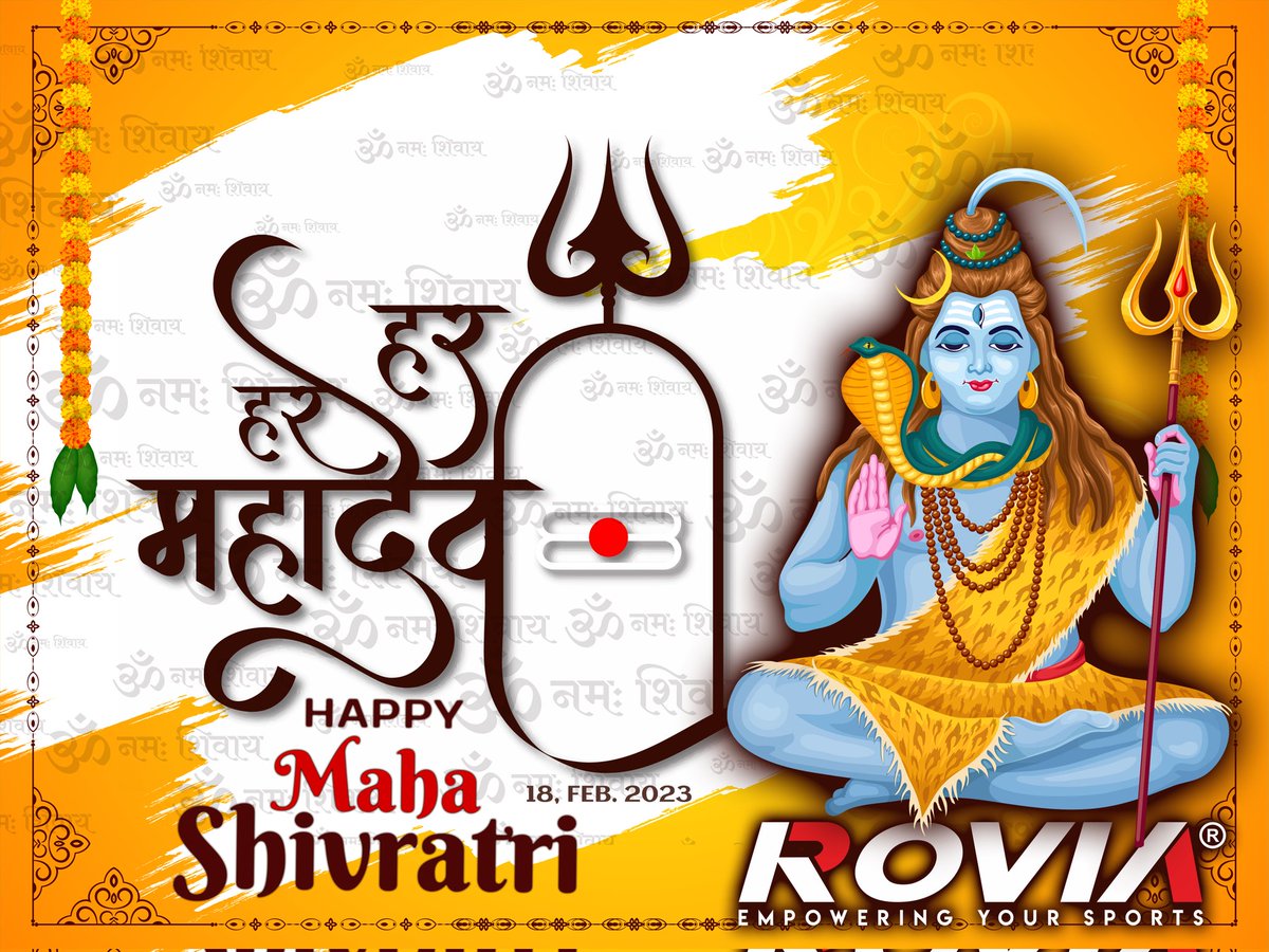 May all of your dreams come true, and may God's blessings be with you always. A very blissful Maha Shivratri! 
#mahashivratri #mahadev #mahakal #shivratri2023 #shiva #shivshakti #omnamahshivaya #roviasports #RWC2023 #rugbyball