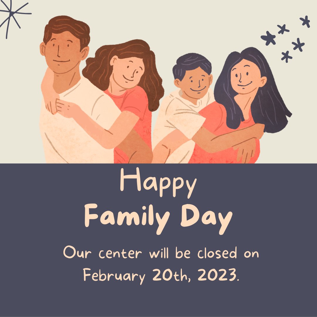 Wellspring Niagara will be closed on Monday, February 20th for Family Day. Enjoy the long weekend and have a wonderful Family Day!