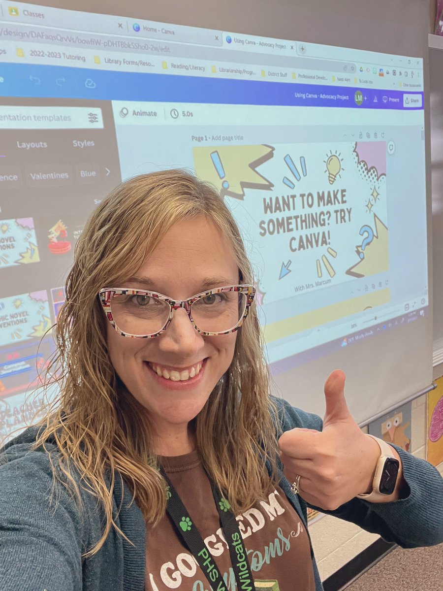 Teaching health classes all the great things about <a href="/canva/">Canva</a> today.