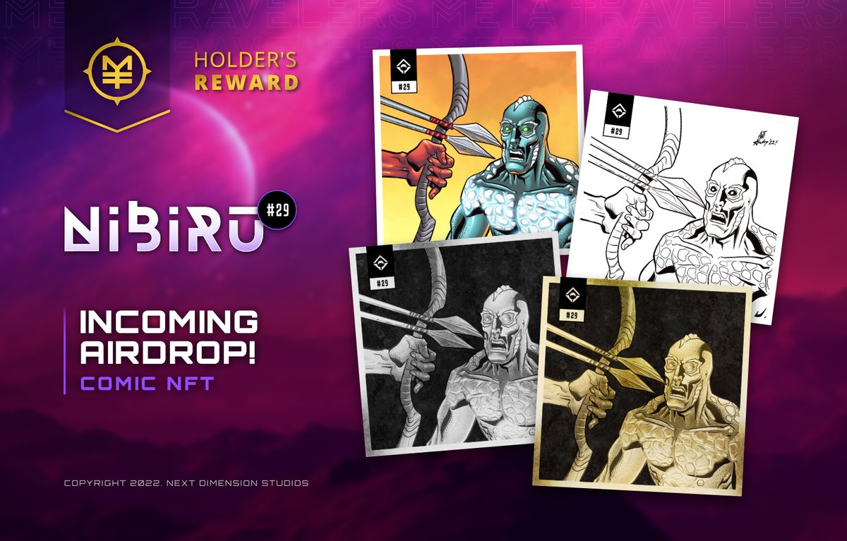 🚨 INCOMING AIRDROP 💥 Comic episodes are continuing to be airdropped to holders, be sure to check your hidden folder on OpenSea

to see all your collected episodes in an interactive way, visit metatravelers.io website &amp; click on the comic viewer to flip thru your pages!