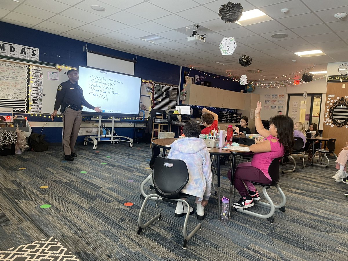 A huge “Thank You” to Deputy White for talking to us about internet safety yesterday!