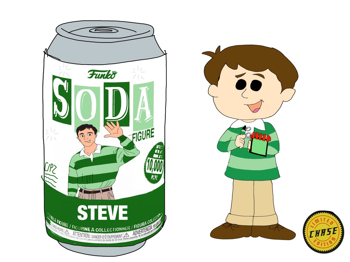 elijahtaino73's tweet photo. Steve from Blue’s Clues is a Funko Soda concept with a Limited Chase Edition comes with a Handy Dandy Notebook #Funko #Soda #FunkoSoda #LimitedChaseEdition #Nickelodeon #NickJr #BluesClues #Steve #SteveBurns #HandyDandyNotebook https://t.co/toNQDPVWvC