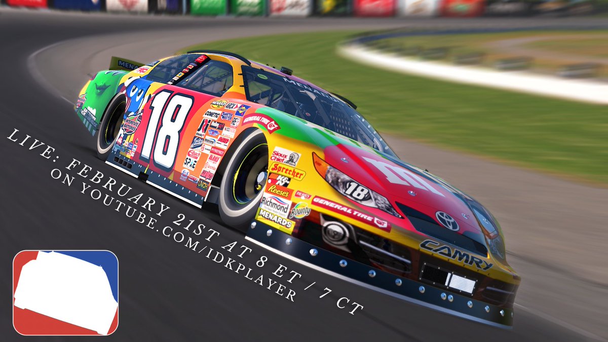 LIVE FEBRUARY 21st at 8 ET / 7 CT on YouTube.com/IdkPlayer its RACE 2 of the NR Cup Series! Gen-4 Stock Cars at Atlanta!

Expected to see wheel to wheel racing as these drivers fight for a Championship!

Do we see payback? Find out next Tuesday!

#NASCAR #iRacing